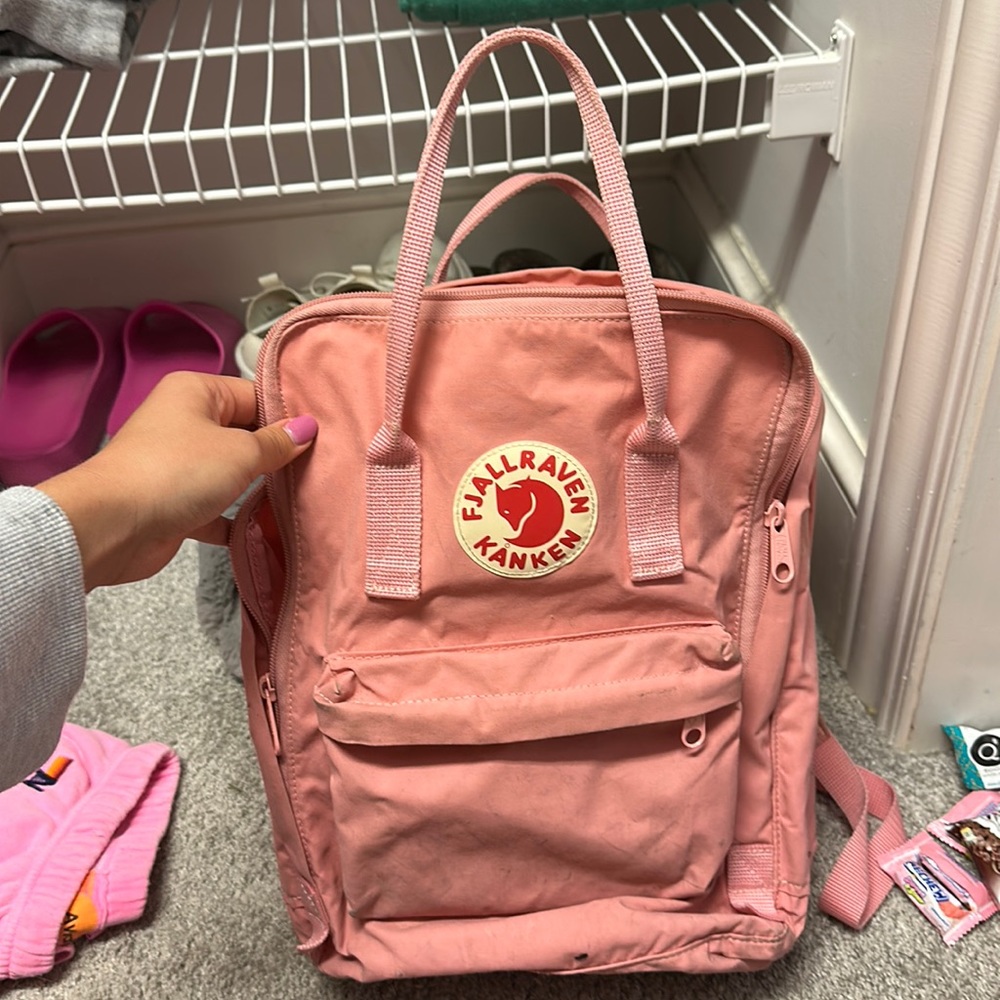 Pink Fjallraven Kanken backpack